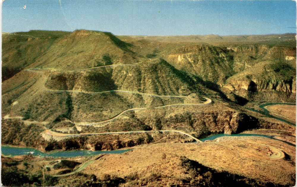 Salt River Canyon, Highway 60, Globe, Showlow, Arizona, Bob Petley, Postcard