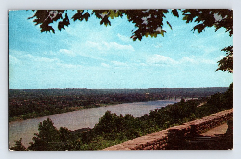 Postcard Ohio Cincinnati OH River Eden Park 1968 Posted Chrome