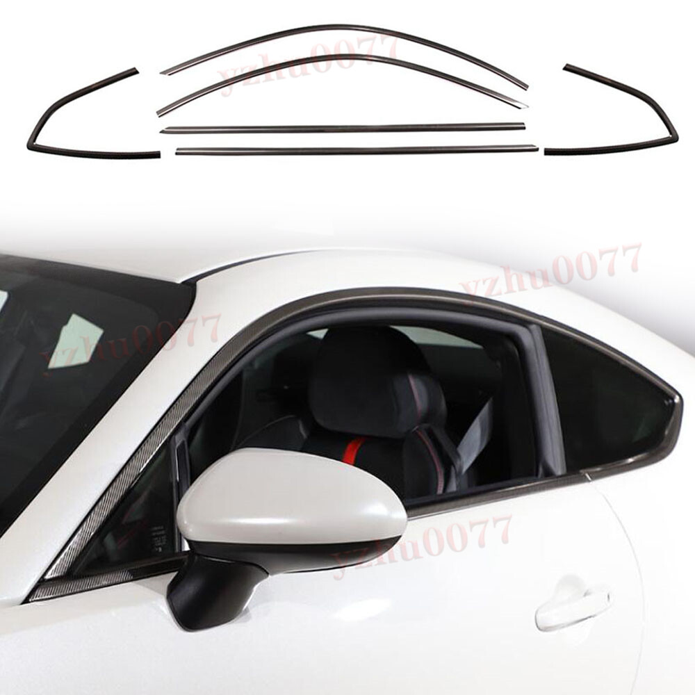 2022-2023 Subaru BRZ Carbon Fiber Look Steel Window Trim Set of 6