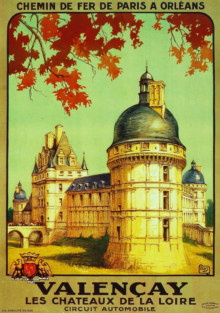 Chemin de Fer Valencay Travel Decorative Poster. Fine Graphic Design. 2854