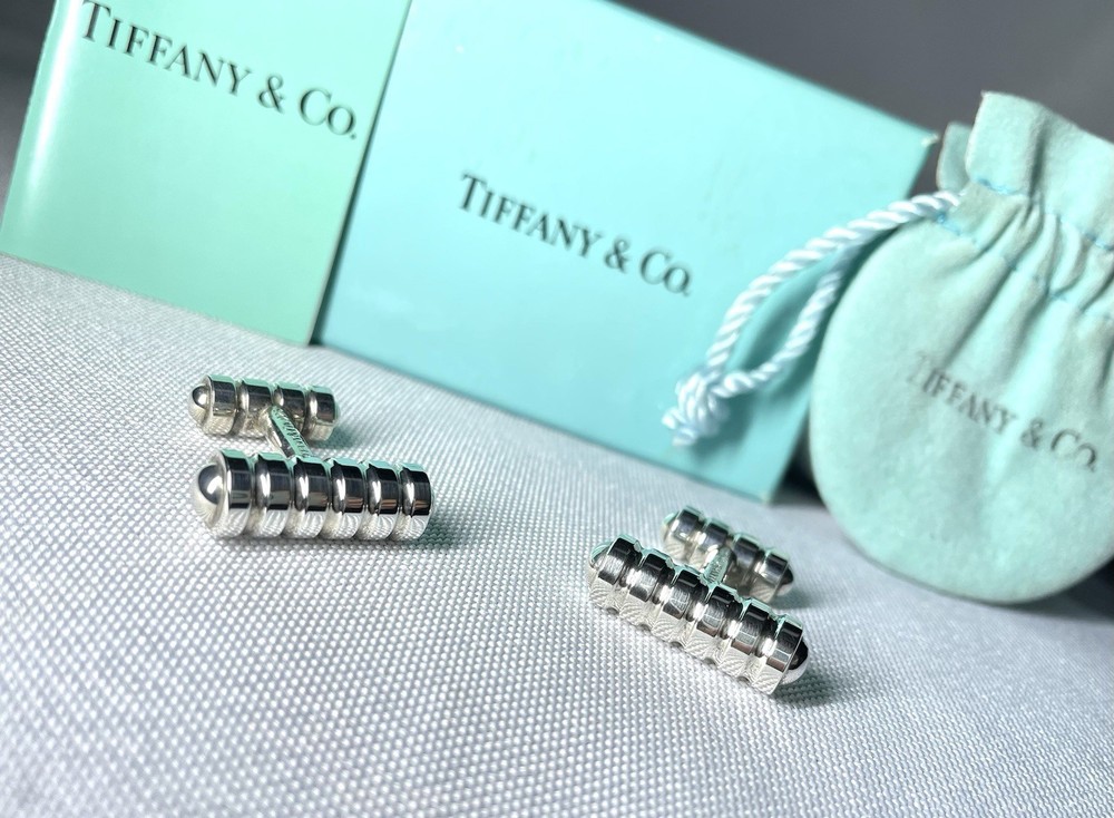 Tiffany Groove Bar Paloma Picasso sterling silver SV925 cufflinks