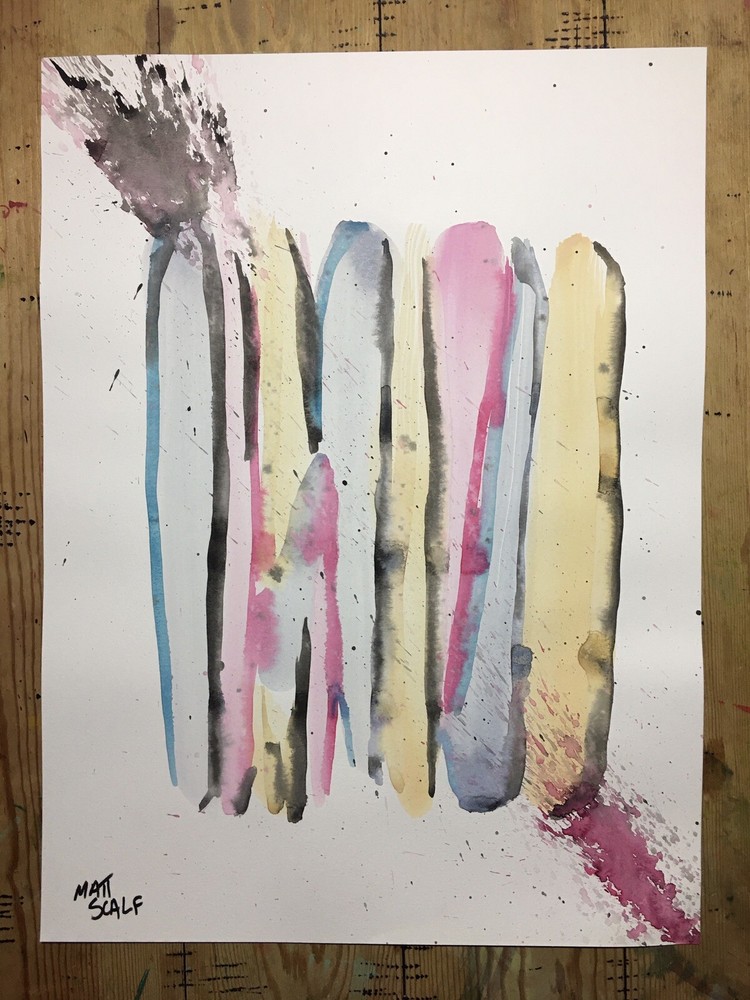 Matt Scalf 18x24 Abstract Contemporary Art ORIGINAL PAINTING Pop Modern Minimal