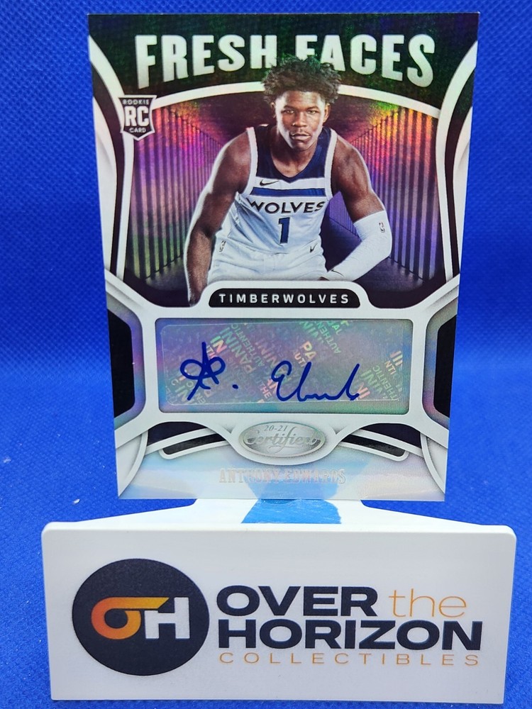 2020-21 Panini Certified Anthony Edwards Fresh Faces Auto Rookie Autograph Holo