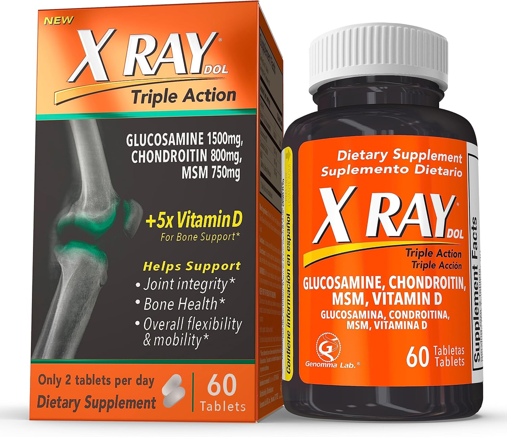 Triple Action Joint Support Supplement with Glucosamine 1500Mg, Chondroitin 800M
