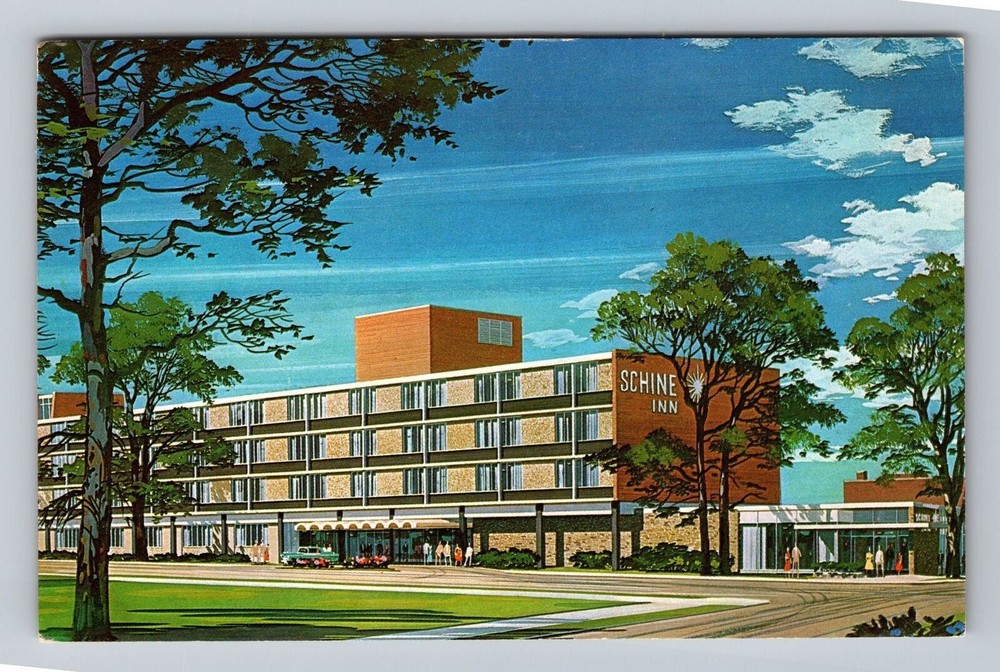 Massena NY-New York Schine Inn St Lawrence Seaway Vintage Postcard Standard Old
