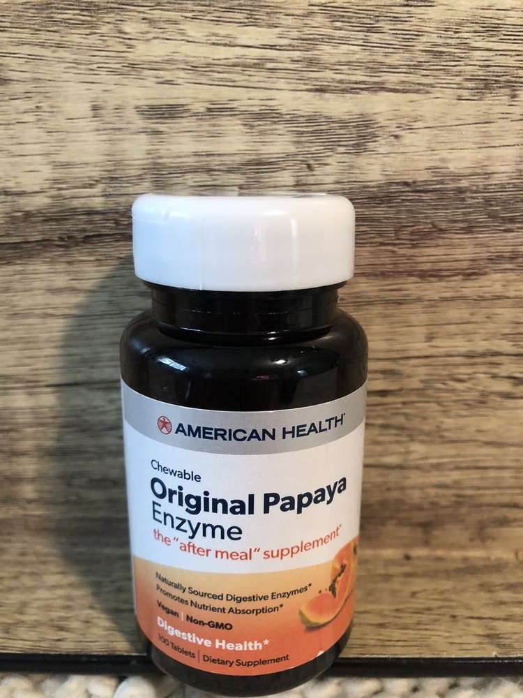 American Health Original Papaya Enzyme Digestive Chewable 100 Tablets SEALED
