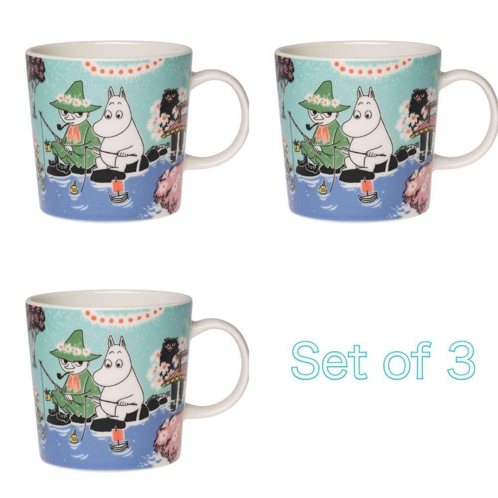 Set of 3 Arabia Moomin Mug 0.3L Simple Joy Japan Limited Edition