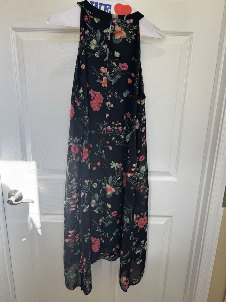 AGB Women's Size Lg Floral Sleeveless Polyester Sheath Dress