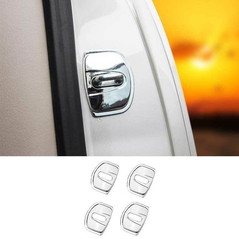 4*For Cadillac XT4 5 CT4 5 6 XTS ATS Chrome Steel Door Lock Protection Cover Set