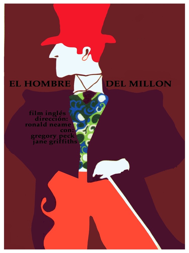 El hombre del millon American Decoration Poster.Graphic Art Interior design 3539