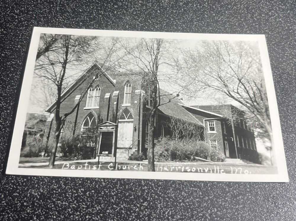 Vintage Rppc - Baptist Church In Harrisonville, Mo.