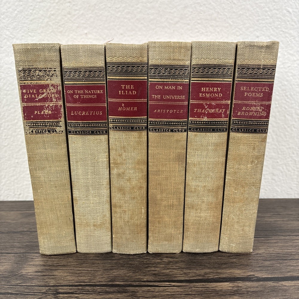 Walter J Black Classics Club Book Lot of 6 Hardcover Greeks Romans 1940s Vintage