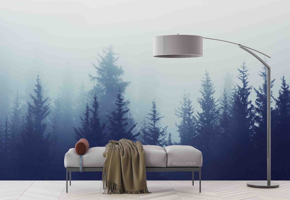 3D Pine Forest Landscape Wall Murals Wallpaper Murals Wall Sticker 3