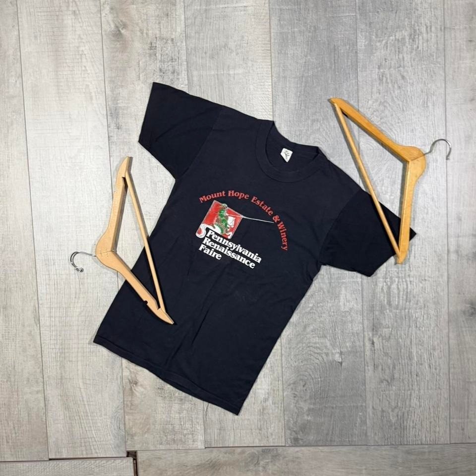 True vintage 80s lightweight thin Pennsylvania fair, single stitch T-shirt