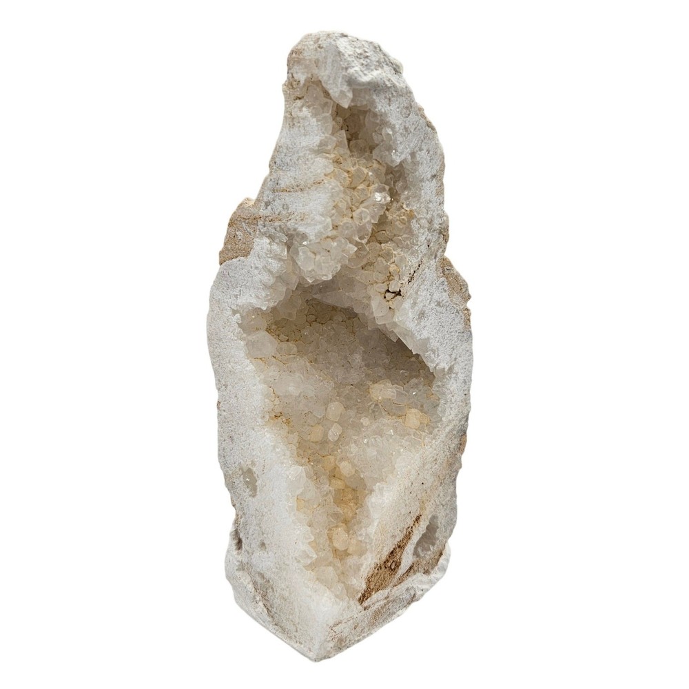 Natural Quartz Geode Crystal Cluster Cathedral Specimen 6 Inch Standing Base
