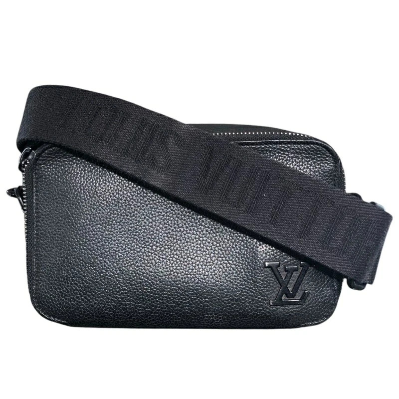 LOUIS VUITTON LV Aerogram Alpha Wearable Wallet M59161 Shoulder Bag Leather Used