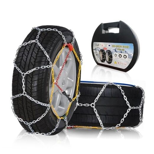 2PCS Universal Adjustable KN130 Snow Chains for Cars SUVs Pickup Trucks