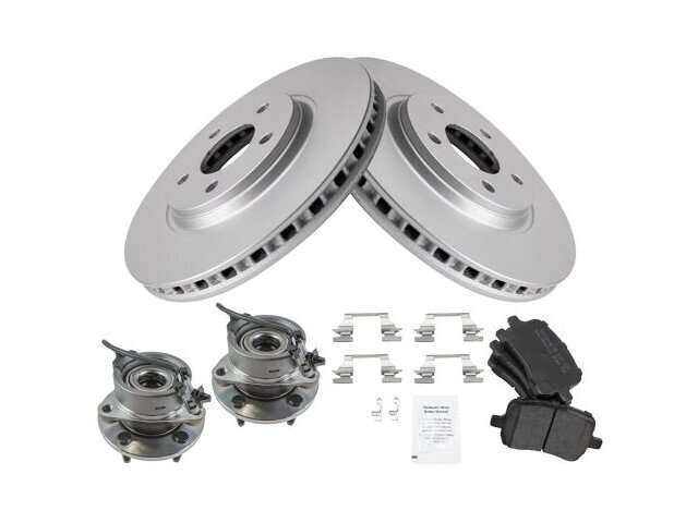 Front Brake Pad and Rotor and Wheel Hub Kit fits Ion 2005-2007 Red Line 52HWMK