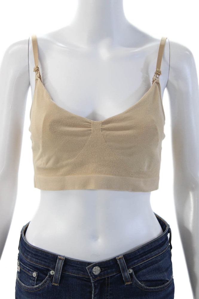 Hatch Womens Adjustbale Strap V Neck Knit Sports Bra Brown Size MediumFree Shipping in US $100+ Orders | $6.95 Orders Below