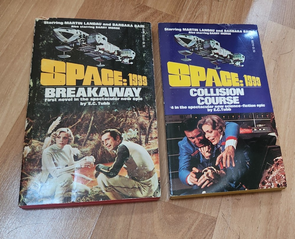 Space 1999: Collision Course & Breakaway. 1975. 2 Paperbacks with pictures.