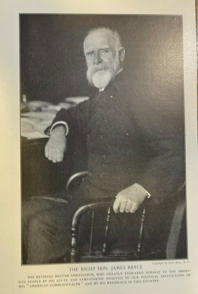 1913 Vintage Magazine Illustration James Bryce British Ambassador