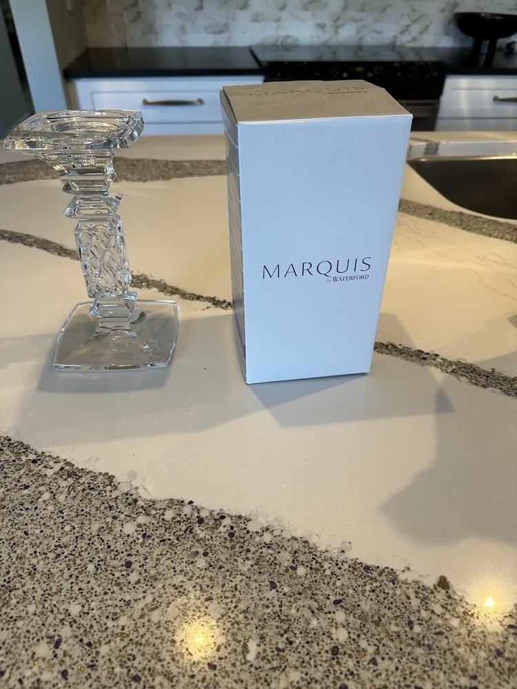 Marquis By Waterford Crystal Braxton Candlestick Holders - Set Of 3