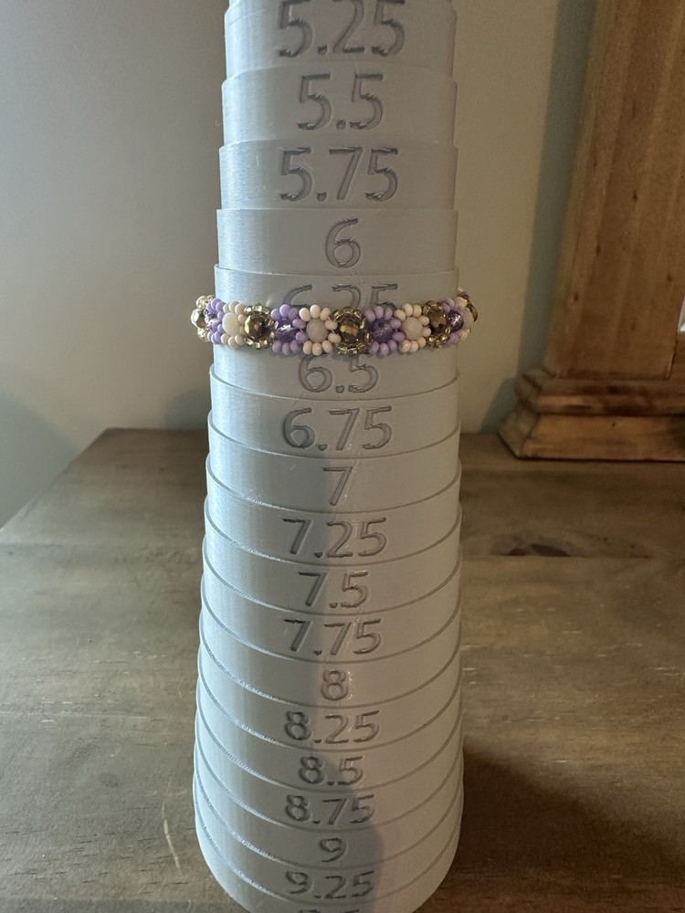 Handmade Beaded Purple And Pink Flower Daisy Chain Bracelet