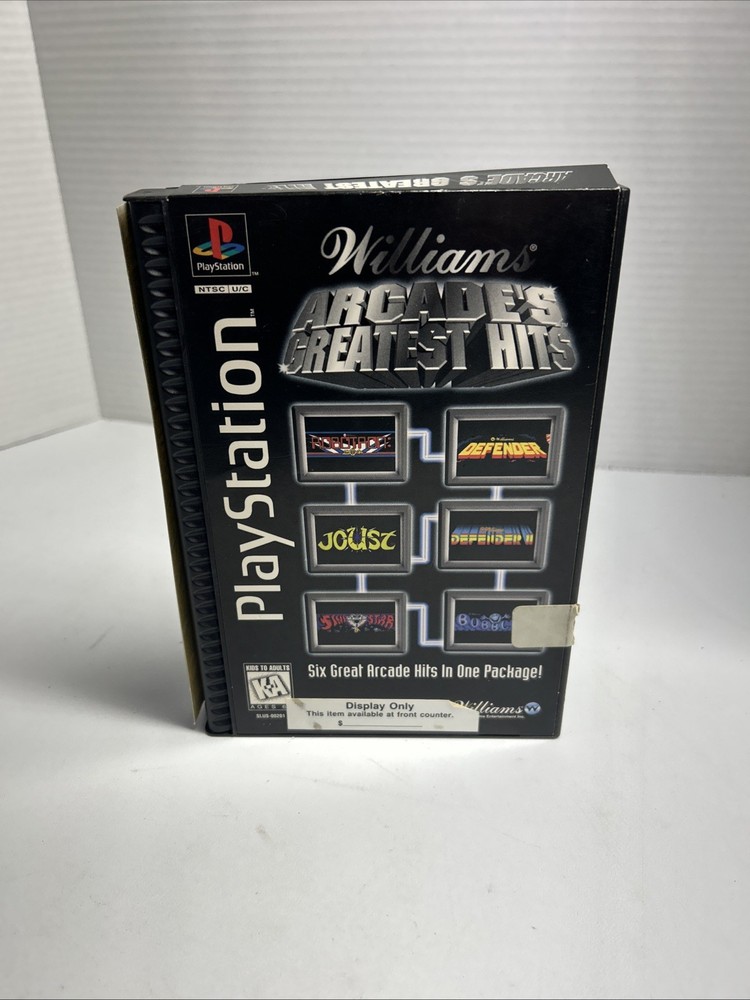 Williams Arcade's Greatest Hits - Long box (PlayStation 1, PS1, 1996) CIB TESTED