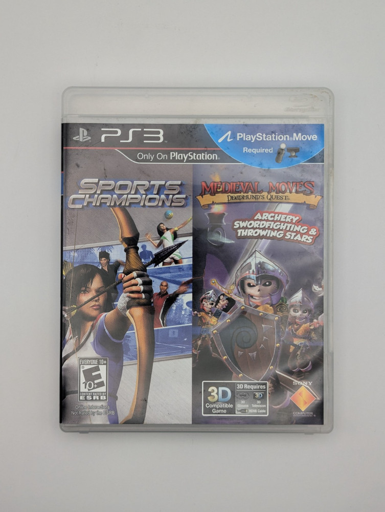 Sports Champions + Medieval Moves (Sony PlayStation 3, PS3) Dual Pack Game