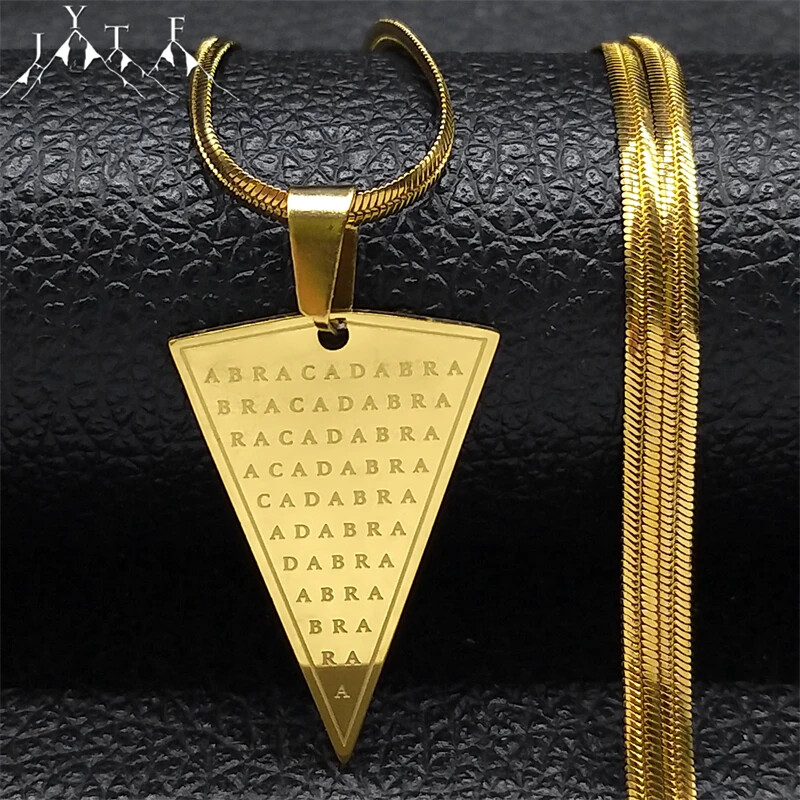 Magic Abra Abracadabra Pendant Necklace for Men - Occult Amulet Jewelry-image