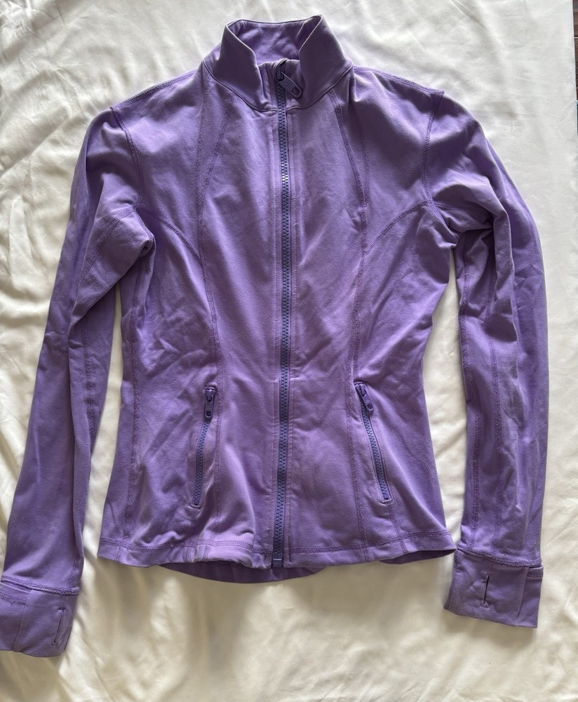 Kirkland Signature Women’s Full Zip Purple Track Jacket M Nylon Spandex