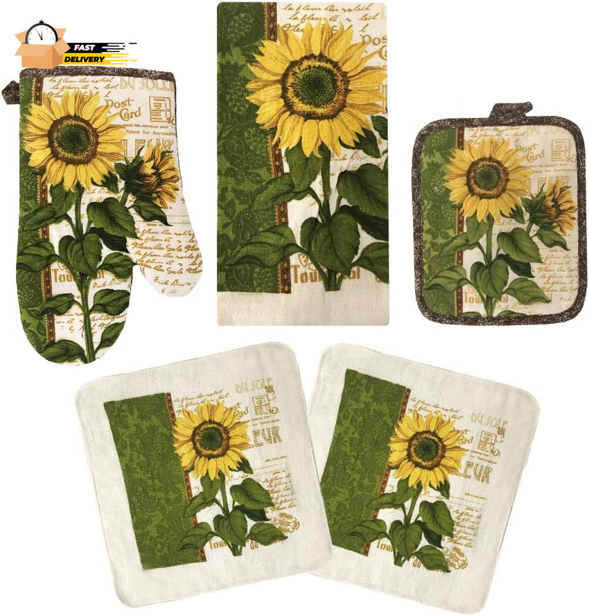 Oven Mitts and Pot Holders - Kitchen Towels and Dish Cloths Sets - Oven Mitts -