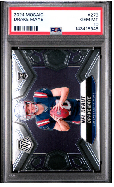 2024 Panini Mosaic DRAKE MAYE #273 NFL Debut PSA 10 GEM MINT RC