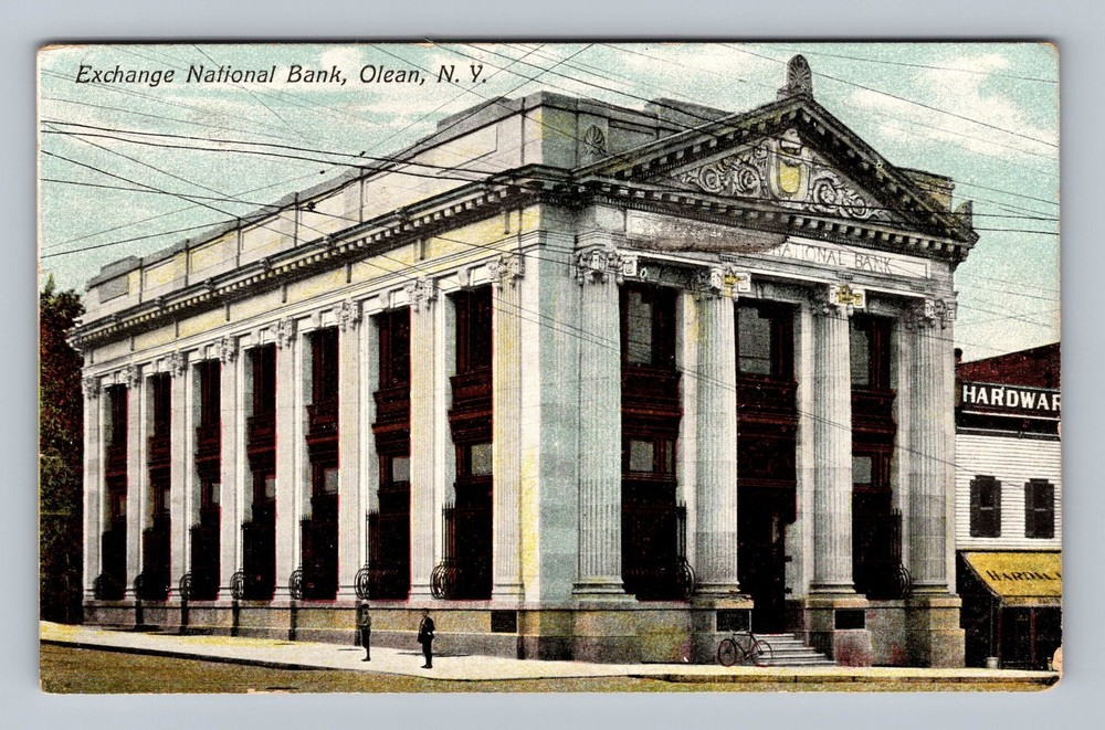 Olean NY-New York Exchange National Bank Vintage c1910 Postcard Standard Postal