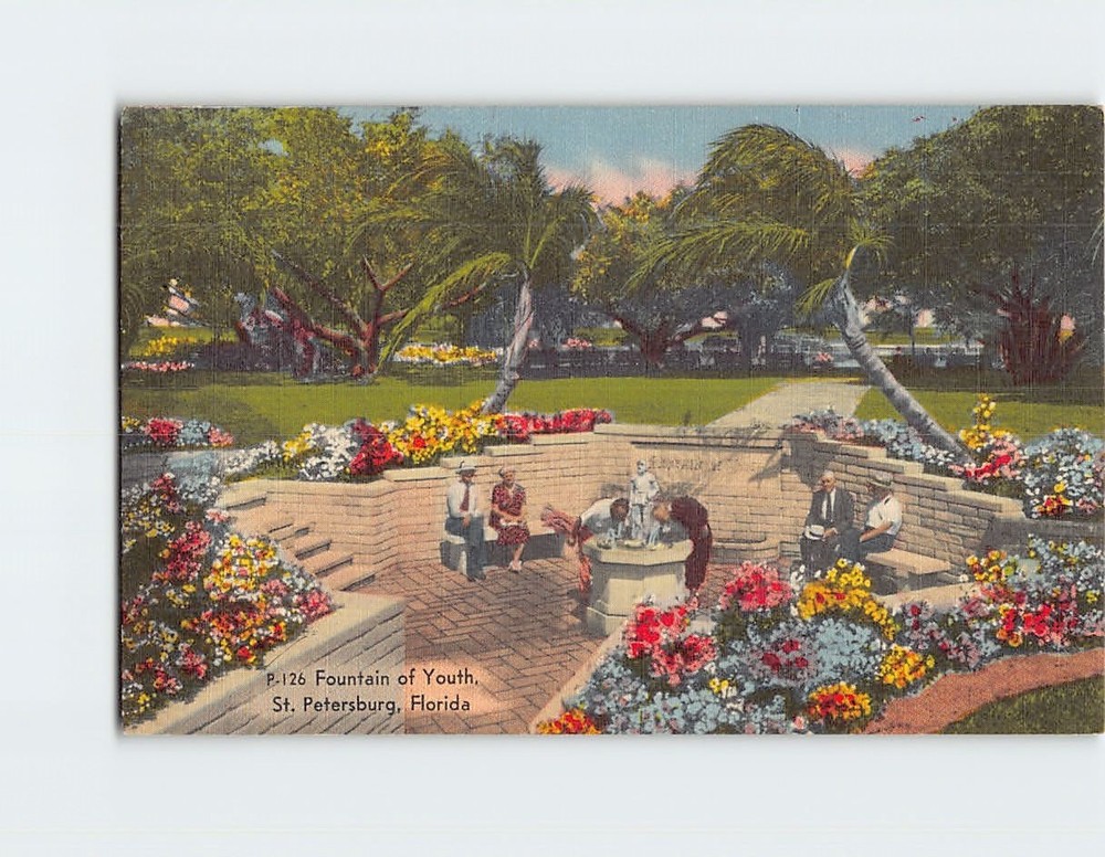 Postcard Fountain of Youth St. Petersburg Florida USA