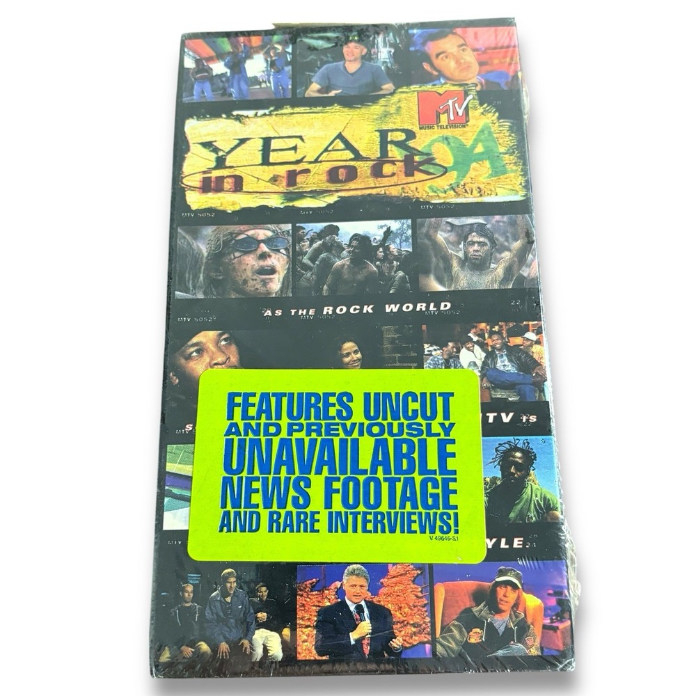 MTV Year in Rock 94 New Vhs Nirvana 2Pac Aerosmith Green Day Korn Metallica