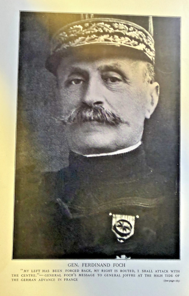 1915 Vintage Magazine Illustration French General Ferdinand Foch