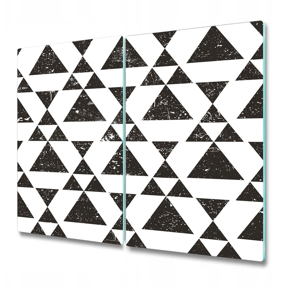 Glass Surface Protector Grunge Triangle Modern Black & White Art 2x30x52