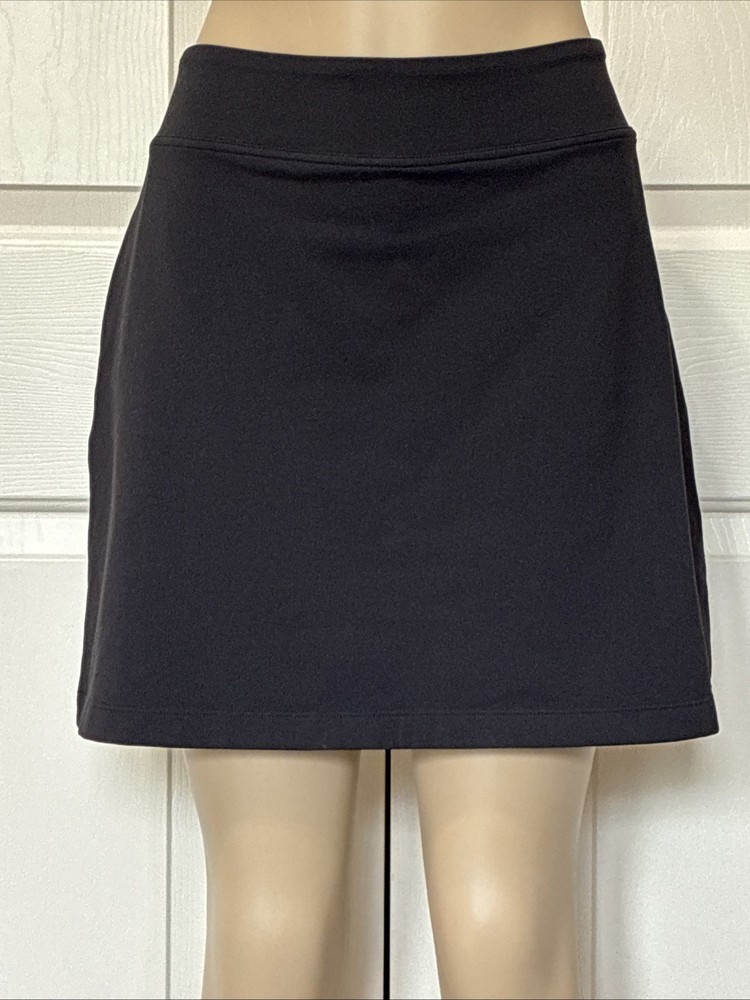 ATHLETA Black Knit Excursion Skort Pull-On Pocket Women's Medium