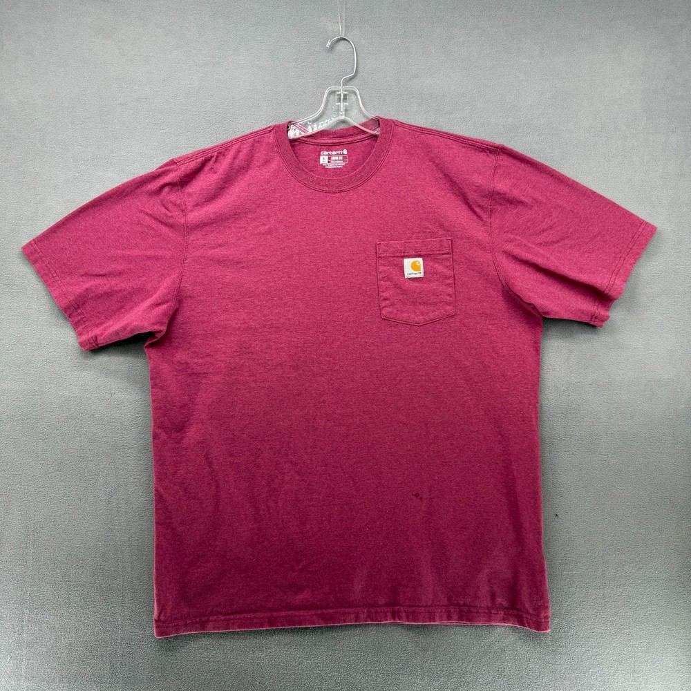 Carhartt T-Shirt Mens XL Tall Heather Red Loose Fit Short Sleeve Logo Pocket Tee