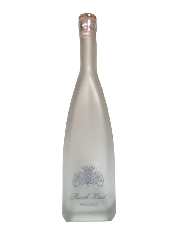 Frosted Decorative Wine Bottle With Pink Iridescent Top