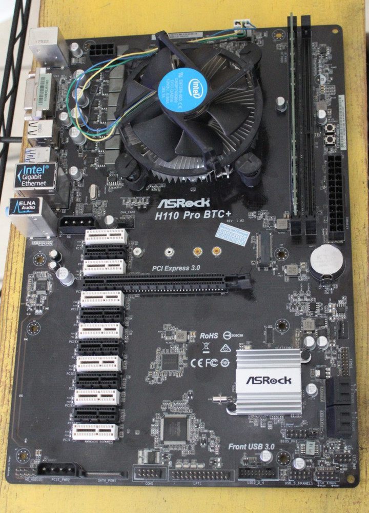 ASRock H110 Pro BTC+ Intel Motherboard DEAD MOBO + ram + cpu