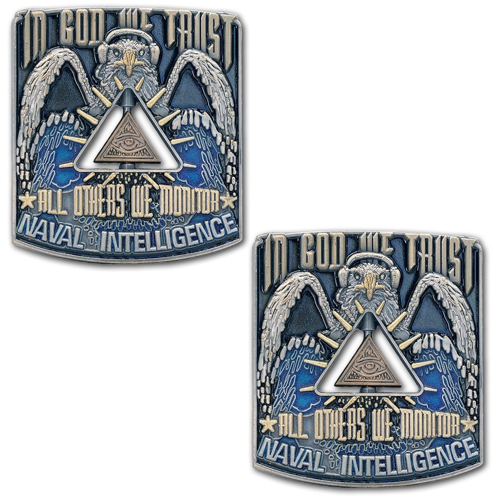 US Navy Naval Intelligence Spinner Challenge Coin
