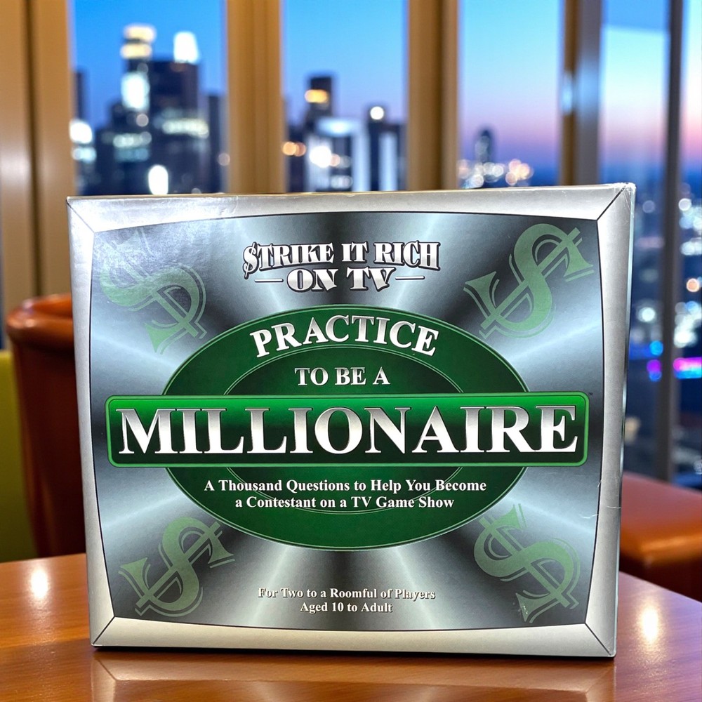Practice to Be a Millionaire Trivia Game – Strike It Rich on TV – Excellent Cond