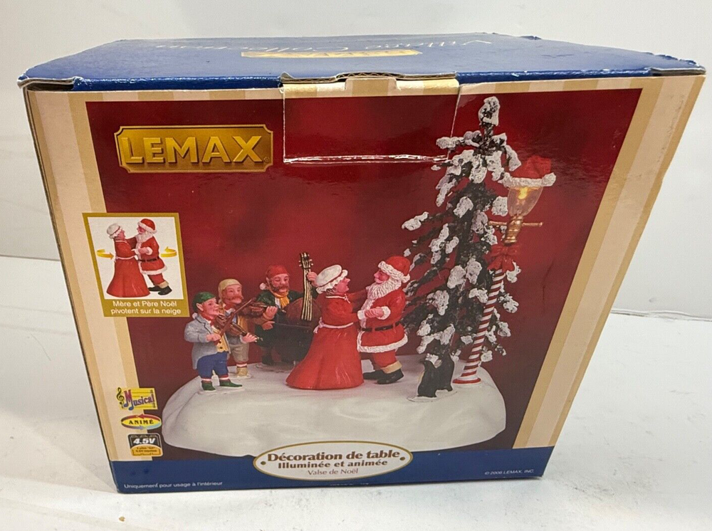 Lemax Musical Christmas Table Accent with Santa Claus and Waltz Lighted Display-image