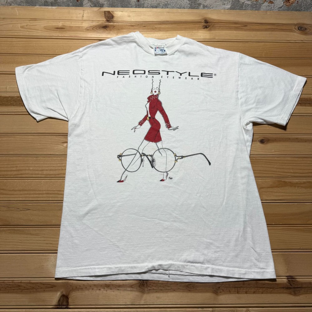 Vintage 90s Neostyle Fashion Eyewear Eyeglasses Graphic Promo T-Shirt USA Large