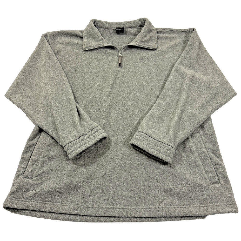 South Pole Vintage Y2K 1/4 Zip Sweater Men’s XXL Oversized Heather Gray Fleece