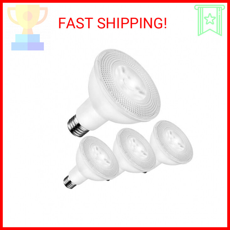 PAR30 LED Long Neck Flood Light Bulbs, 5000K Daylight White Dimmable Spotlight,