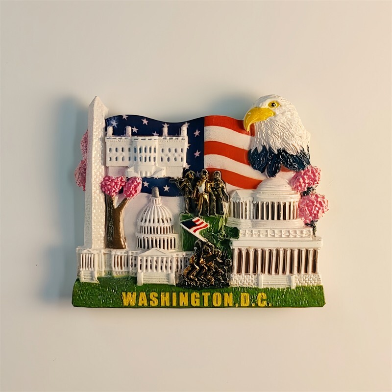 United States Capital Washington Collectible Tourist Souvenir 3D Fridge Magnet