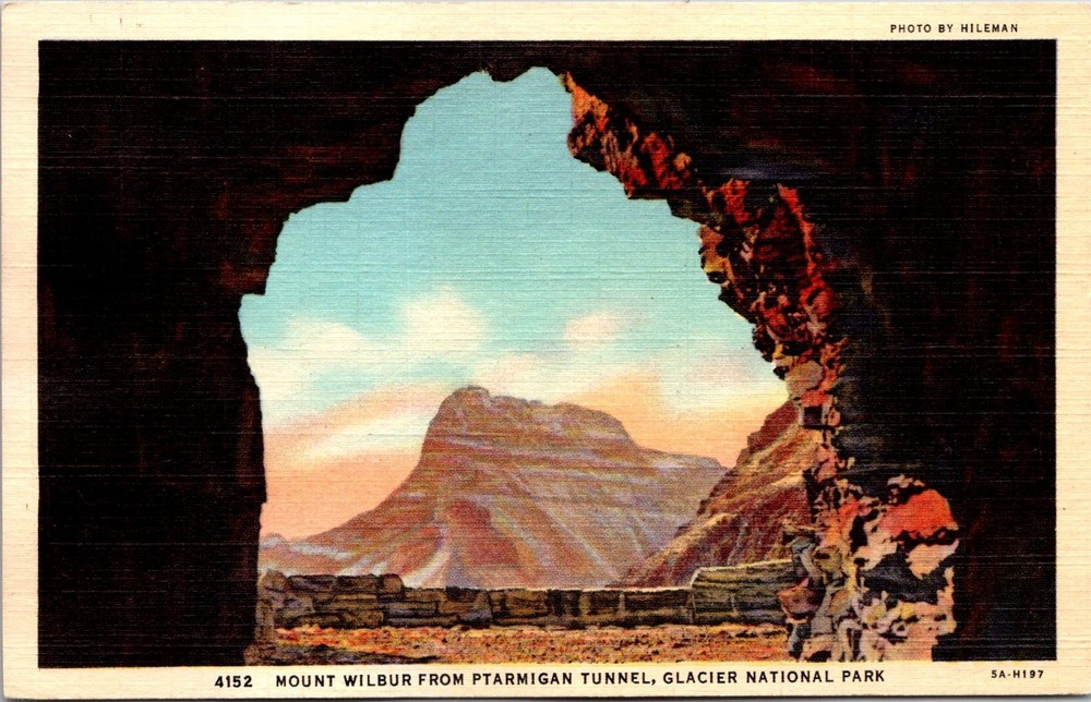Dr Jim Stamps Postcard Mount Wilbur From Ptarmigan Tunnel Glacier Natl Park